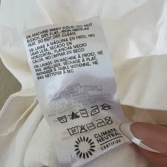 Reformation Devi Dress 4 White Mini Dress Deep V Neck Flirty Mini Date Night - Picture 6 of 6